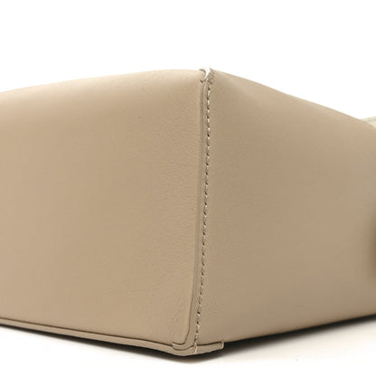 Classic Calfskin Small Puzzle Edge Bag Soft White Paper Craft
