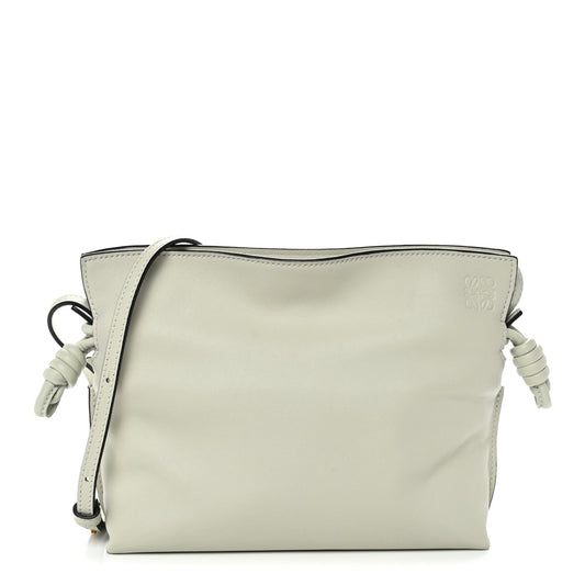 Calfskin Mini Flamenco Knot Clutch Light Celadon