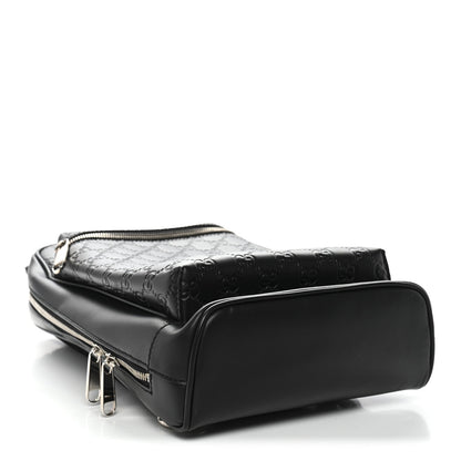 Guccissima Sling Backpack Black