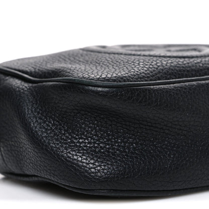 Pebbled Calfskin Mini Soho Disco Bag Black