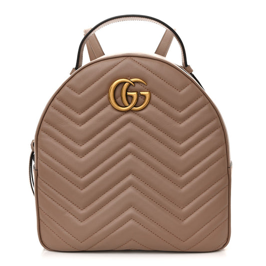 Calfskin Matelasse GG Marmont Backpack Porcelain Rose