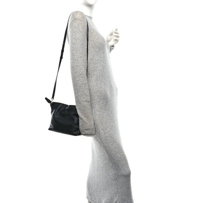 Calfskin Mini Flamenco Knot Clutch Black