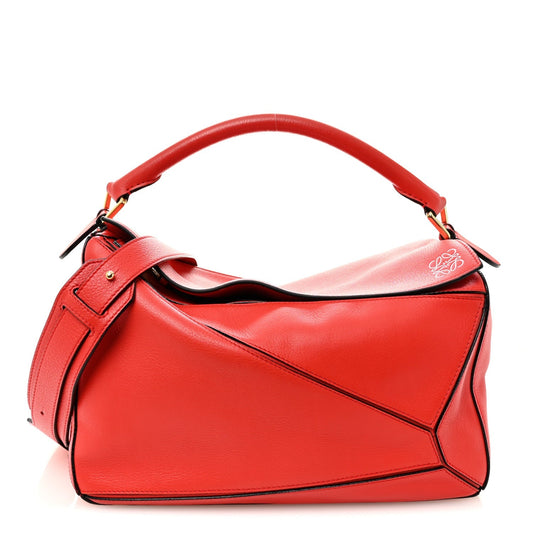 Calfskin Medium Puzzle Bag Scarlet