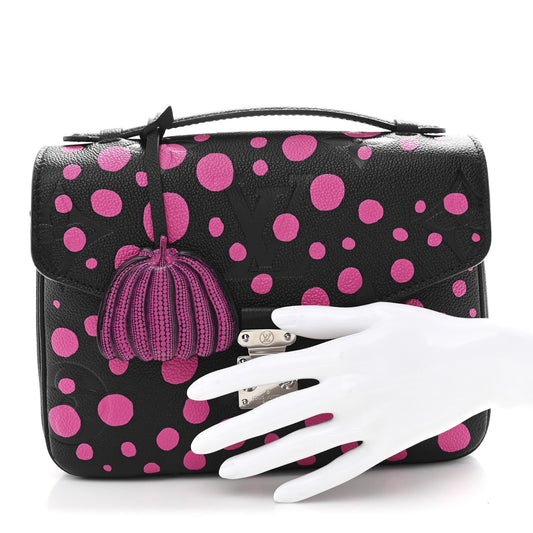 LV x YK Empreinte Monogram Giant Pochette Metis Black Fuchsia