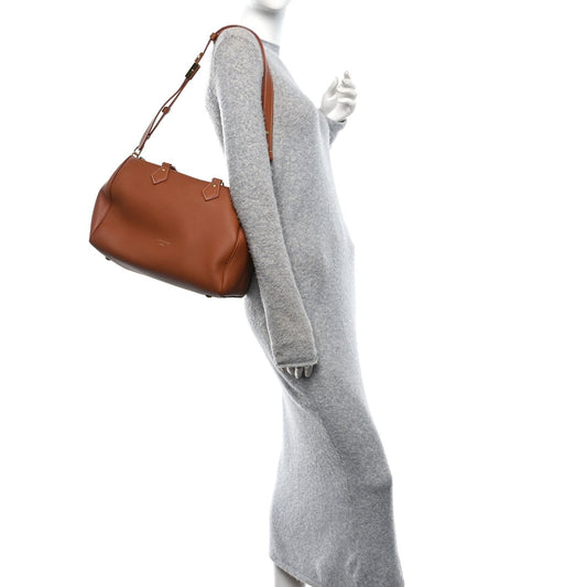 Grained Calfskin Low Key Speedy 30 Cognac