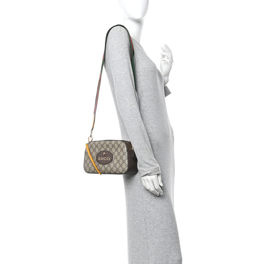 GG Supreme Monogram Web Neo Vintage Shoulder Bag Beige New Acero Crop