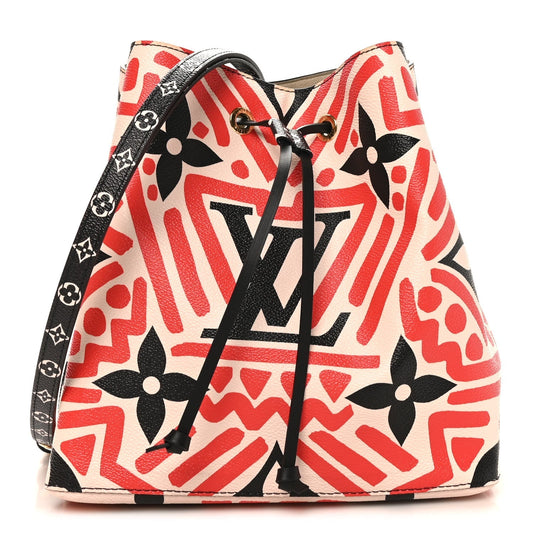 Monogram Giant Crafty NeoNoe MM Creme Rouge Black