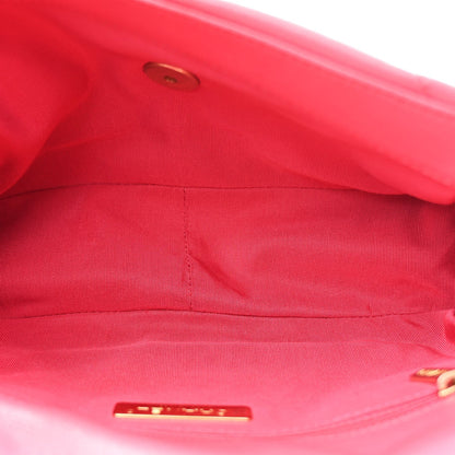 Lambskin Quilted Medium Chanel 19 Flap Dark Pink