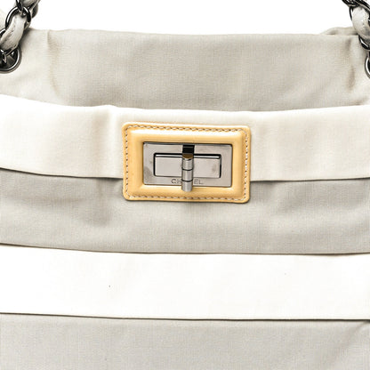 Nylon Quilted 2.55 Reissue Tote White Grey