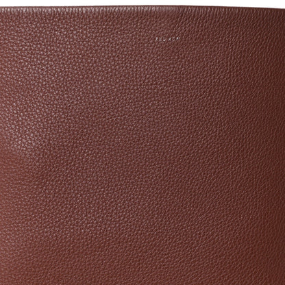Grained Calfskin Large N/S Park Tote Burnt Wood