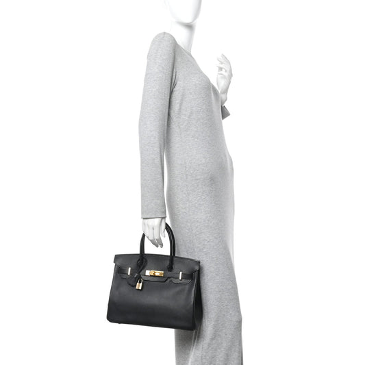 Epsom Birkin 30 Black