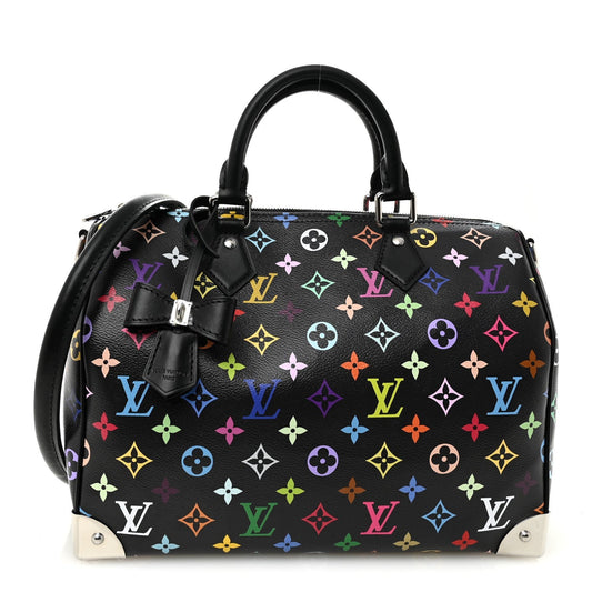 LV X TM Monogram Multicolor Speedy Soft 30 Black