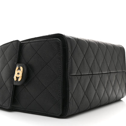 Caviar Quilted Small Chanel 25 Handbag Black