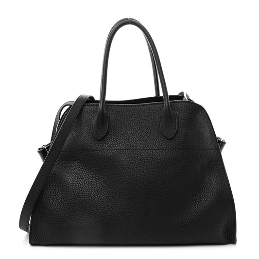 Matte Grained Calfskin Soft Margaux 12 Black