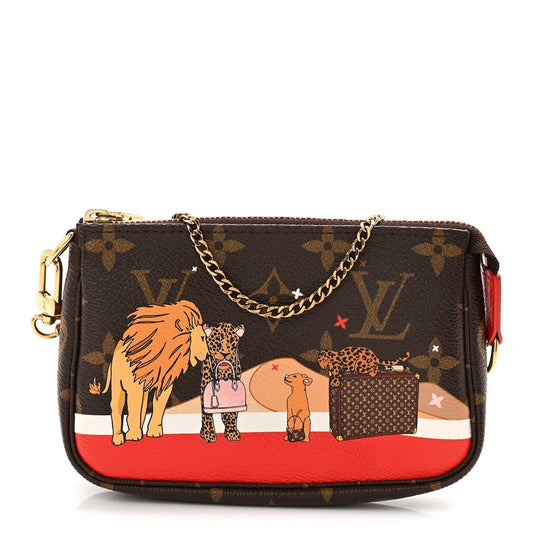 Monogram 2018 Christmas Animation Mini Cats Pochette Accessories