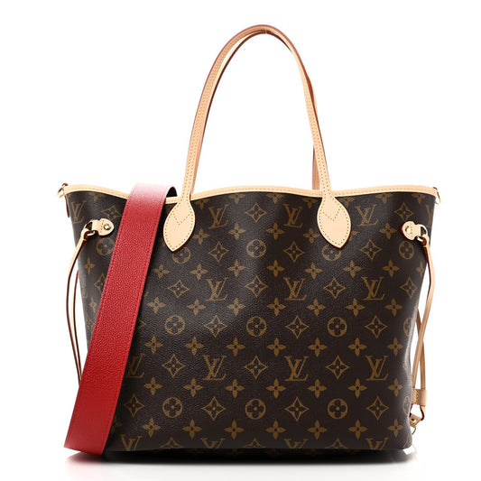 Monogram Inside Out Neverfull Bandouliere MM Rouge Sari