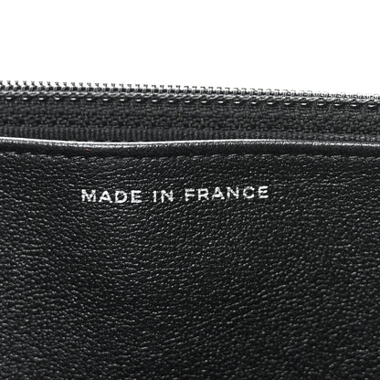 Lambskin Quilted Trendy CC Wallet On Chain WOC So Black