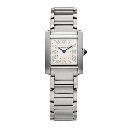 Stainless Steel 21mm Tank Francaise Quartz Watch Silver