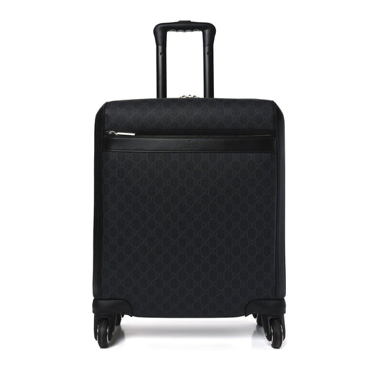 GG Supreme Monogram Calfskin Cabin Trolley Black