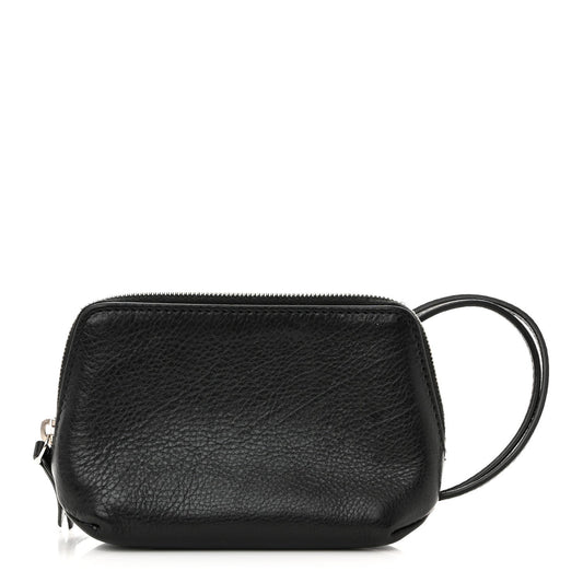 Grained Calfskin Owen Pouch Black