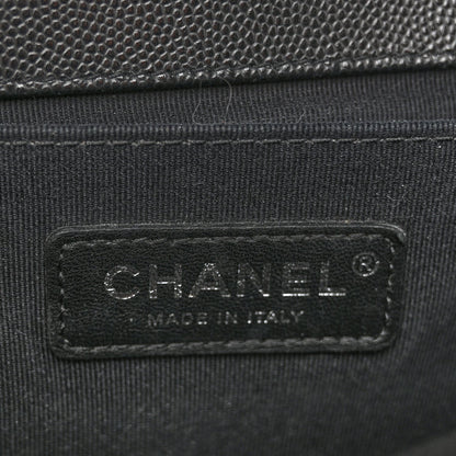 Caviar Quilted Medium Boy Flap Black