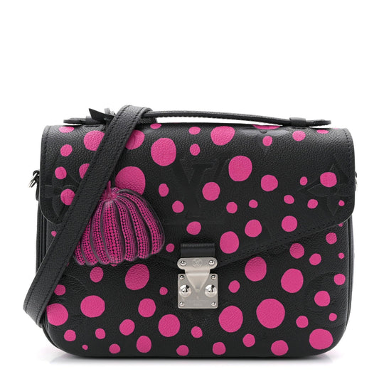 LV x YK Empreinte Monogram Giant Pochette Metis Black Fuchsia