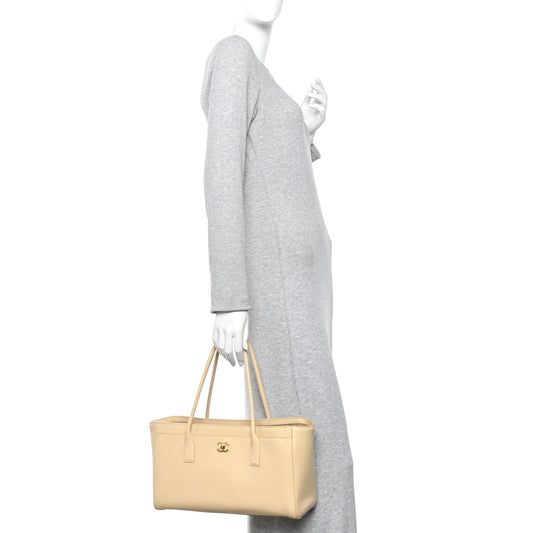 Calfskin Archetype Small Shopping Tote Beige