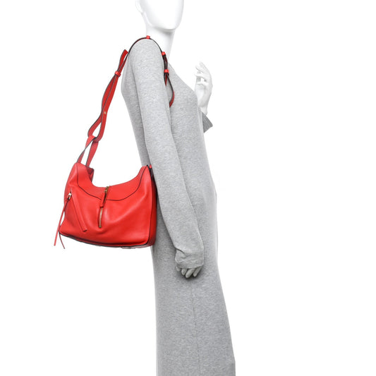 Calfskin Small Hammock Shoulder Bag Scarlet Red