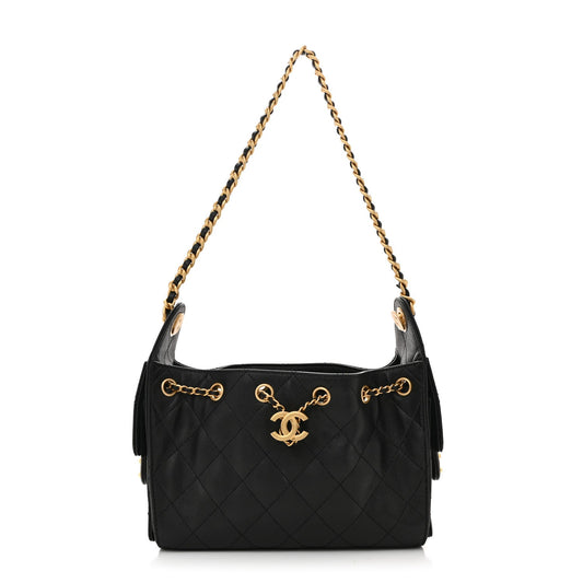 Caviar Quilted Mini Chanel 25 Handbag Black