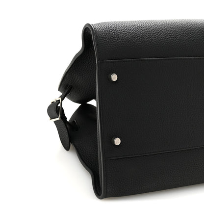 Matte Grained Calfskin EW Margaux Black