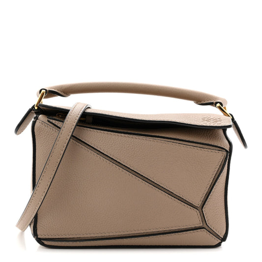 Calfskin Mini Puzzle Bag Sand