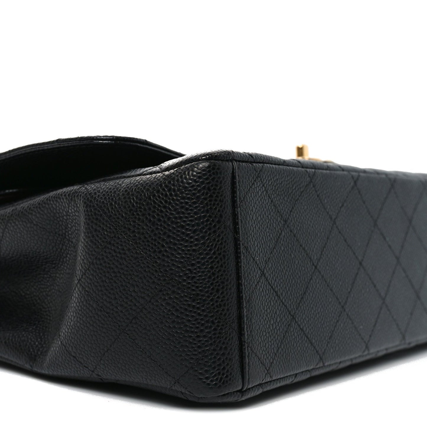 Caviar Quilted Maxi Double Flap Black
