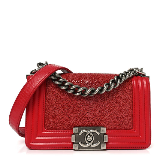 Galuchat Stingray Small Boy Flap Red