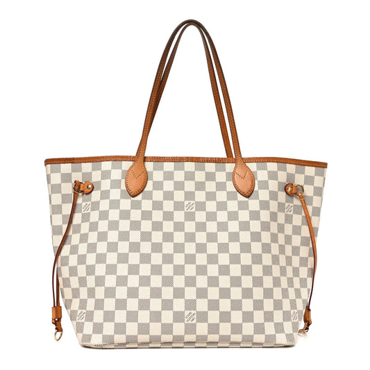 Damier Azur Neo Neverfull MM Rose Ballerine