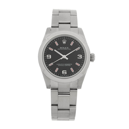 Stainless Steel 31mm Oyster Perpetual Watch Black 177200