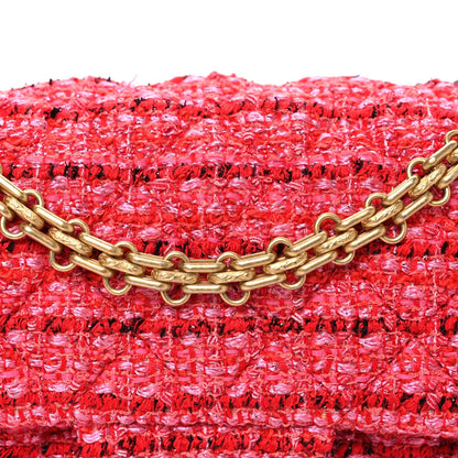 Tweed Quilted Mini 2.55 Reissue Flap Red Ecru Black
