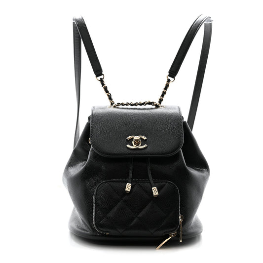 Caviar Quilted Mini Business Affinity Backpack Black