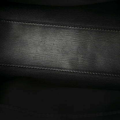 Polished Saddle Calfskin Small Alexia Bag Black