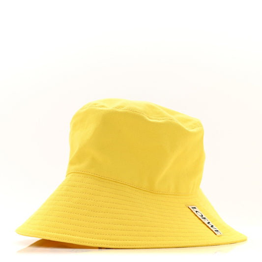 Canvas Calfskin Fisherman Bucket Hat 59 Yellow