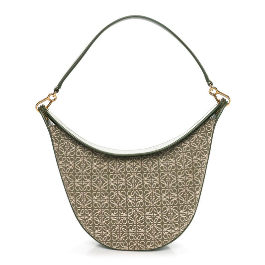 Jacquard Anagram Calfskin Luna Bag Avocado