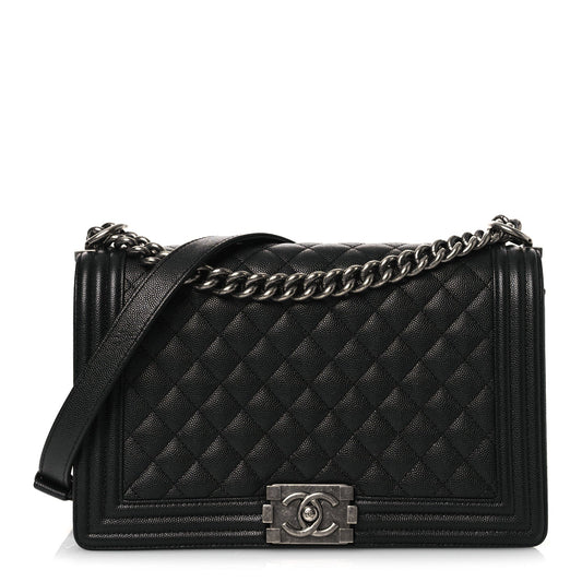 Caviar Quilted New Medium Boy Flap Black