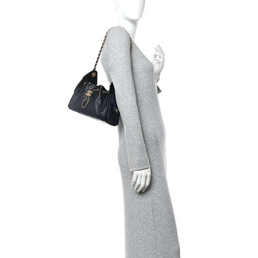 Caviar Quilted Mini Chanel 25 Handbag Black