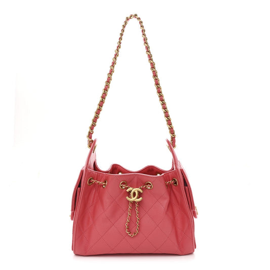 Caviar Quilted Mini Chanel 25 Handbag Coral