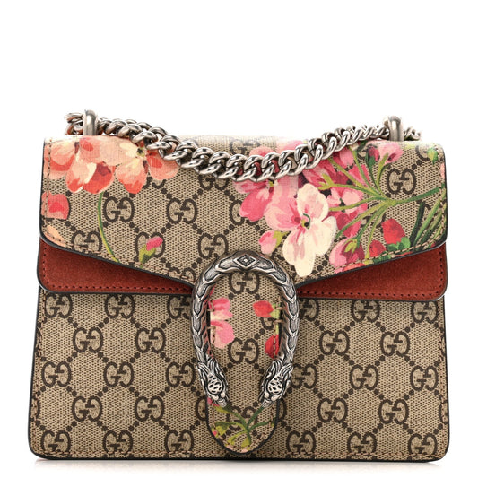 GG Supreme Monogram Blooms Mini Dionysus Shoulder Bag Beige Multicolor Dry Rose