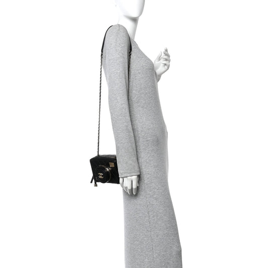 Lambskin Quilted Coco Click Bag Black