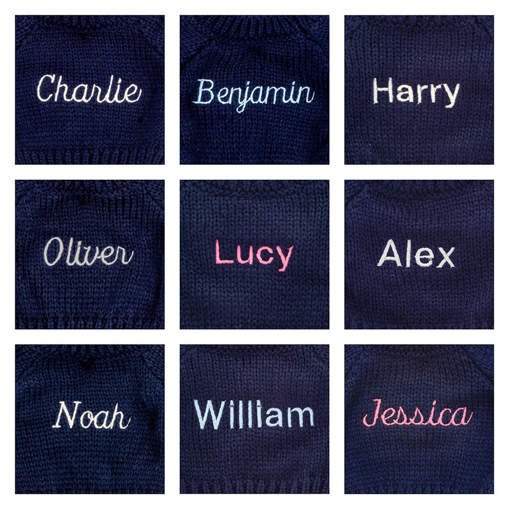 Bashful Blush Bunny with Personalized Navy Jumper