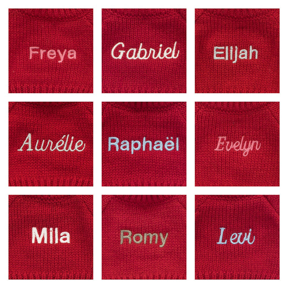 Bashful Fudge Puppy with Personalized Red Jumper