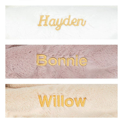 Personalized Bashful Luxe Bunny Rosa Blankie