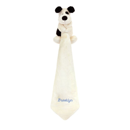 Personalized Bashful Black & Cream Puppy Soother