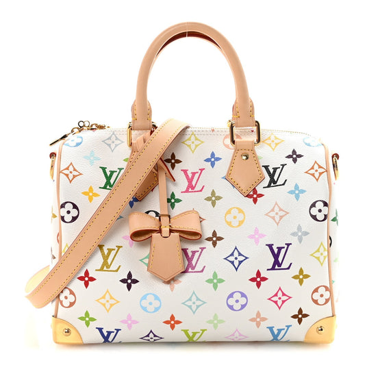LV X TM Monogram Multicolor Speedy Bandouliere 25 White